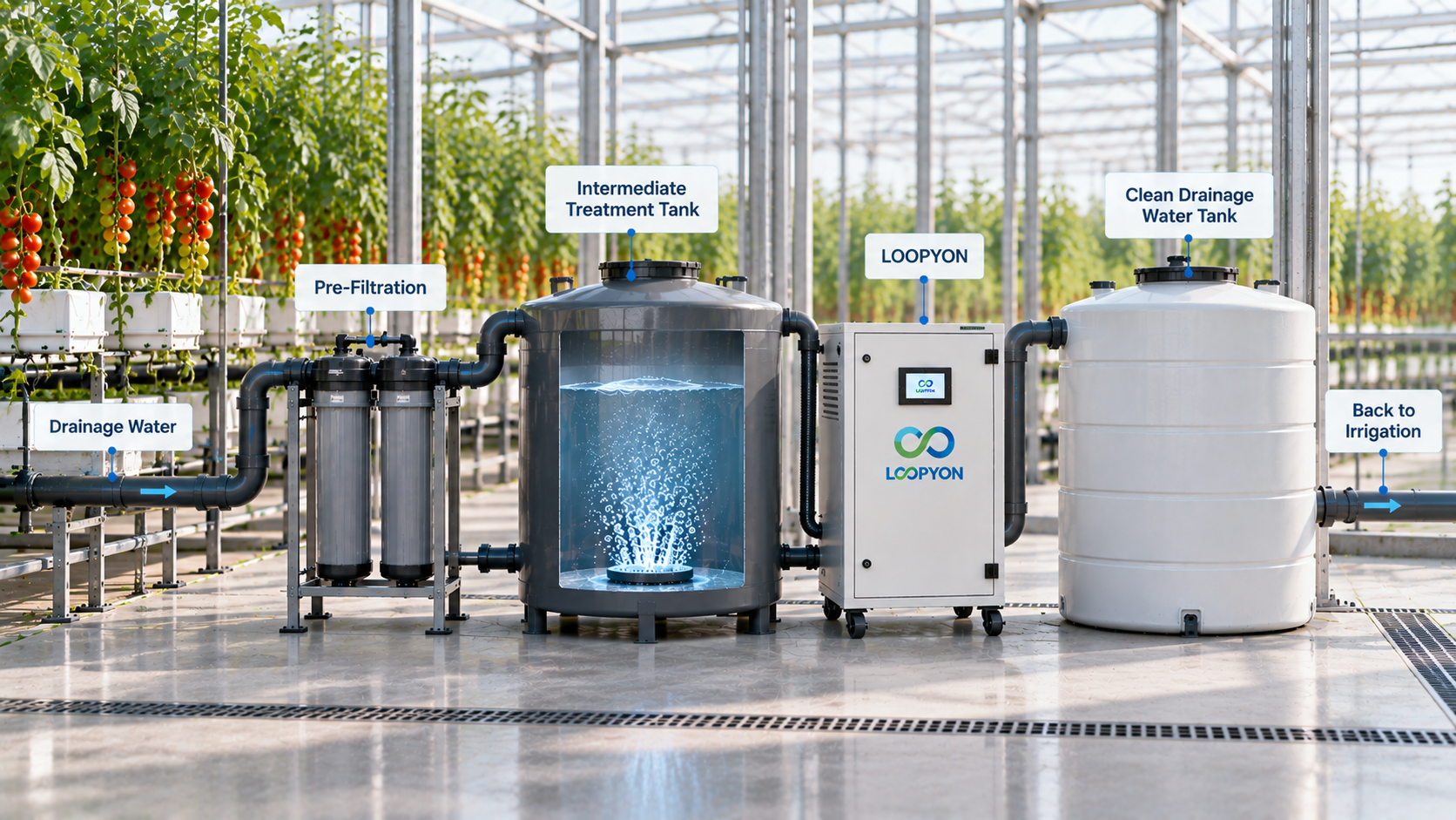 LOOPYON drainage-water recovery system