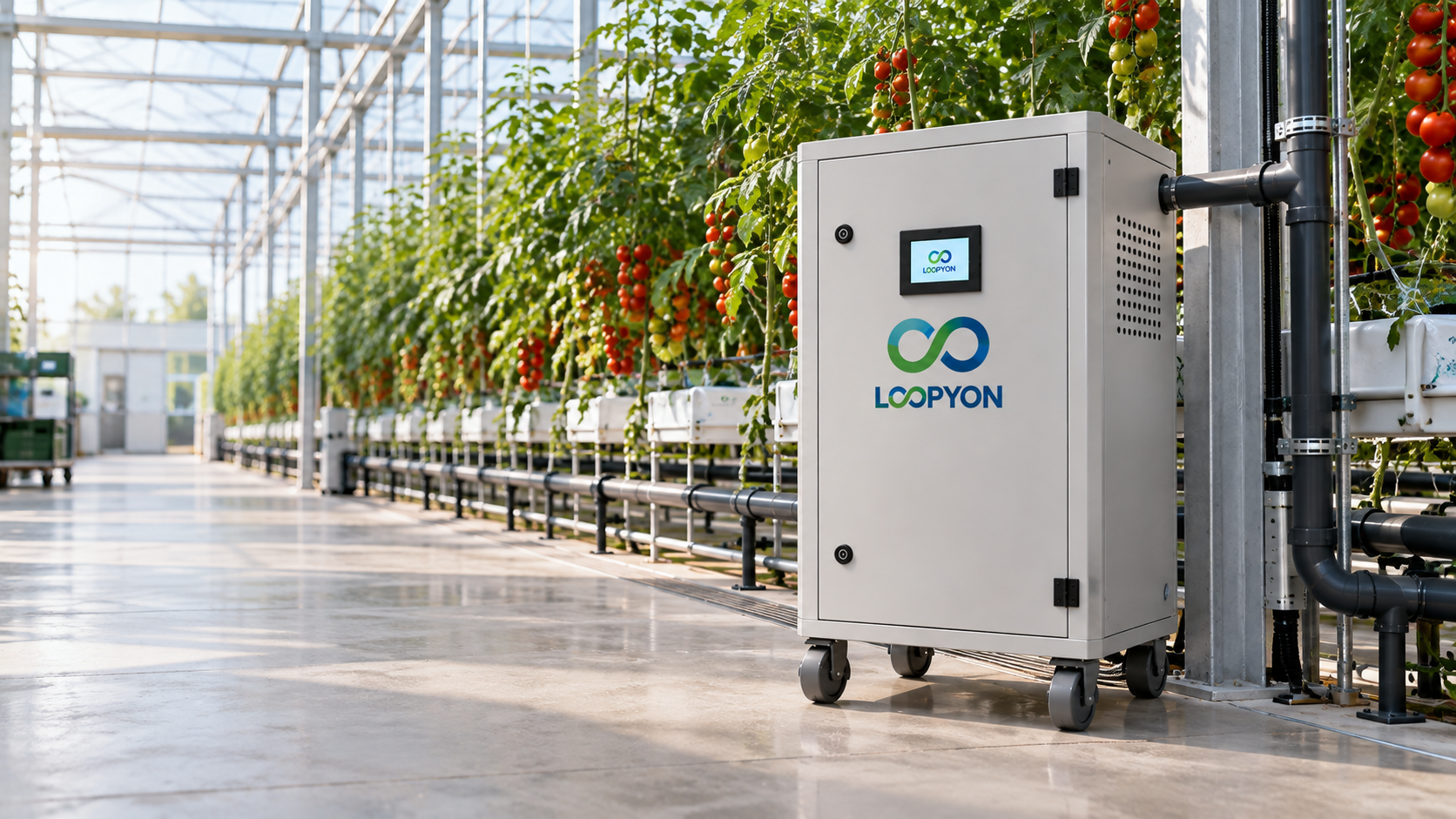 Modern commercial tomato greenhouse