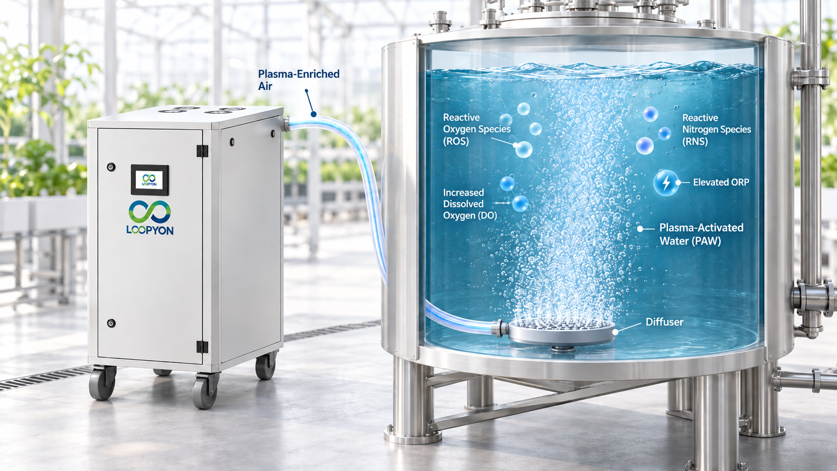 Plasma-activated water interaction
